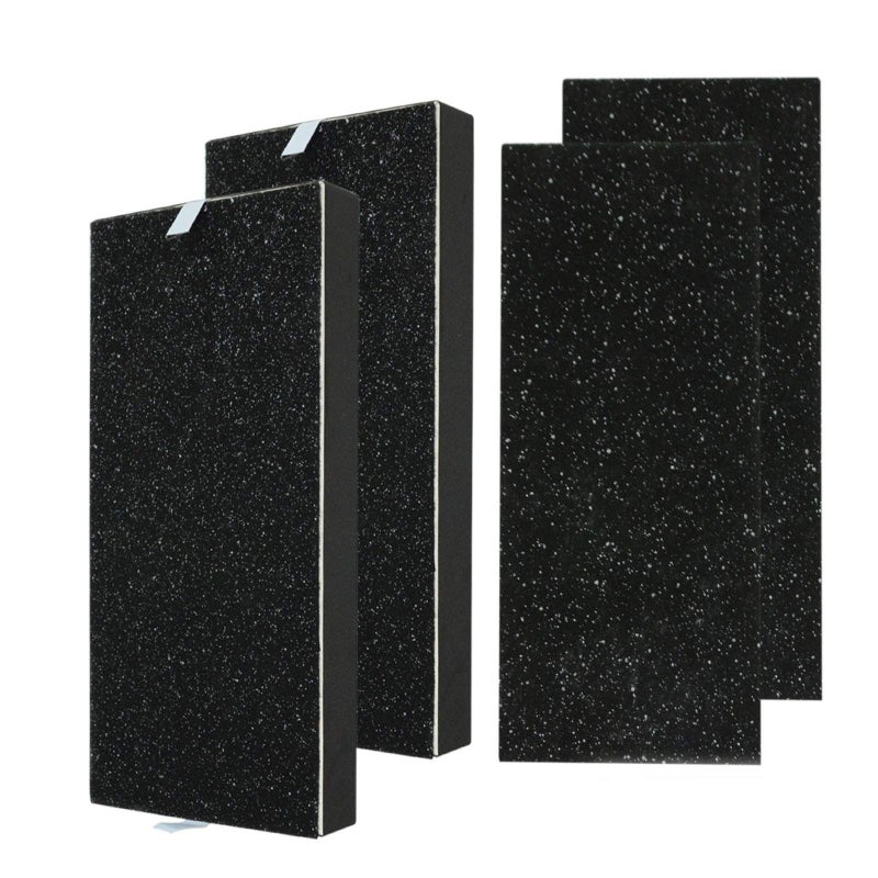 PUREBURG Replacement Filter Set Compatible with Hunter HP100 HT100 Air Purifier,2-Pack H13 HEPA + 4 x Activated Carbon Pre-Filters 4-Stage Filtration Air Clean VOCs - Image 1